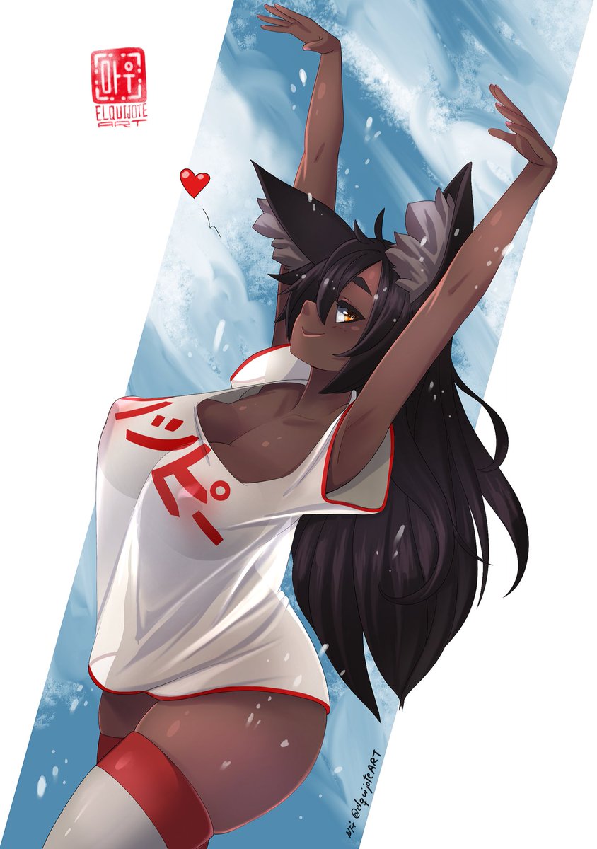 Commision requested by @Hanns33694210 . Its Kammi that is an OC from artist  @BurnRev , i do enjoyed a lot drawing this beauty, there is something magic  about dark skin tones that, image size:844x1200