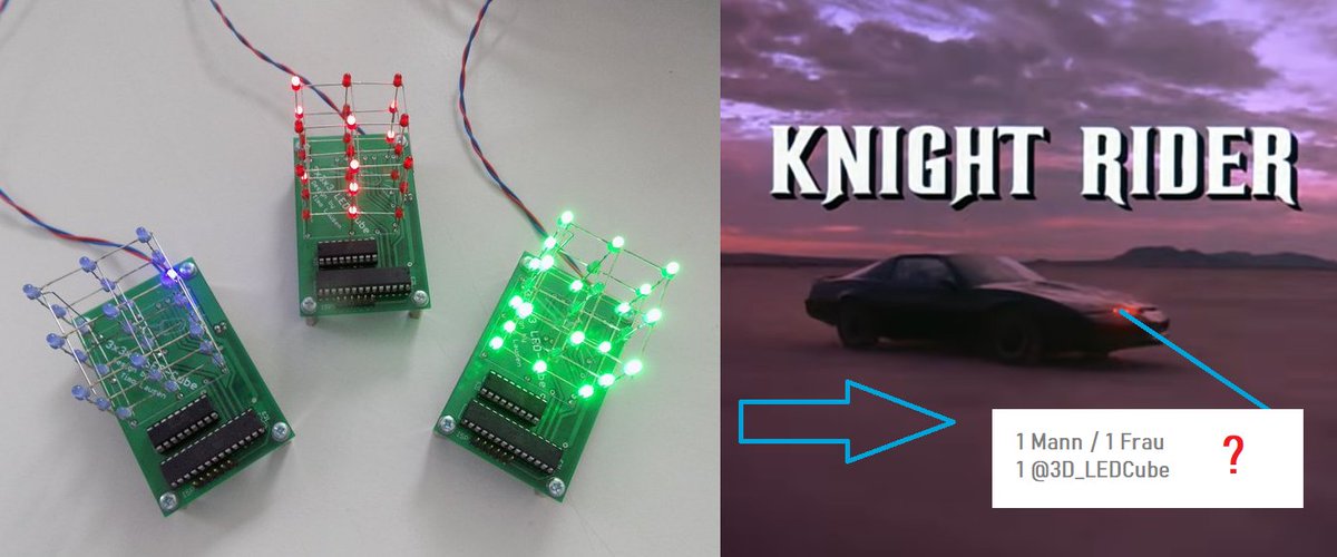 3D_LEDCube's tweet photo. Stimmung..

In diesen ZEITEN auch wichtig

@3D_LEDCube Entwicklung von Studends TU-Berlin könnte DEIN Leben verändern

Vielleicht am Style des Autos
https://t.co/2CIIiVuOit Video KnightRider

Lass DIR was abgefahrenes EINFALLEN!
3D LED Cube ursprünglich zu
LÖTEN lernen
entwickelt https://t.co/SBA4cDtt9V