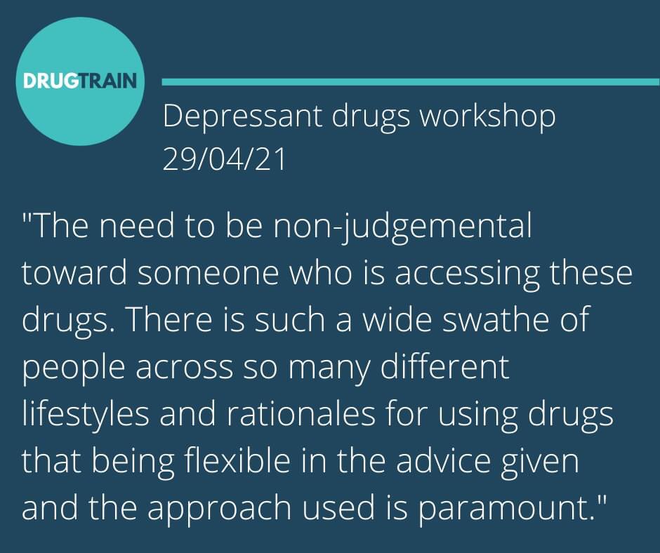 Drugtrain1's tweet image. A great day working with the wonderful team from @MatthewProject on our depressant drugs workshop. It's a full day via Zoom, everyone worked really hard and we had some great discussions considering the use of depressant drugs and how to support people using them.