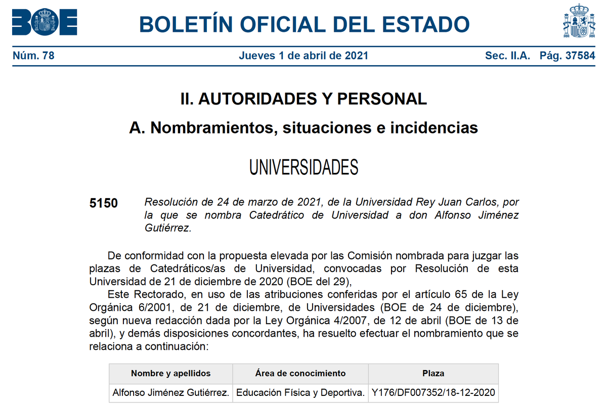 ProfA_Jimenez's tweet image. It is official!! After almost 15 years flying around the world, serving at universities &amp;amp; institutions in UK, Australia &amp;amp; across EU, I am back home... I am joining @CED_URJC in Madrid as Full Tenured Professor ("Catedrático") @GOfitLAB @Europe_Active @SHU_AWRC @EspanaActiva