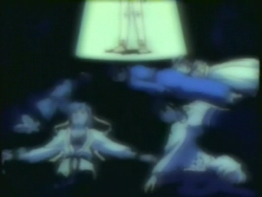 (ALL VHS SHOTS HERE, CW, WARNING, BLOOD)So, that villain is torturing Ogami in VHS while that flashback is playing in the DVD. He shows him a vision of all the girls, dead (with close ups for each), before red blood washes over and...uh, yeah. Geez. Ogami's scream is chilling...