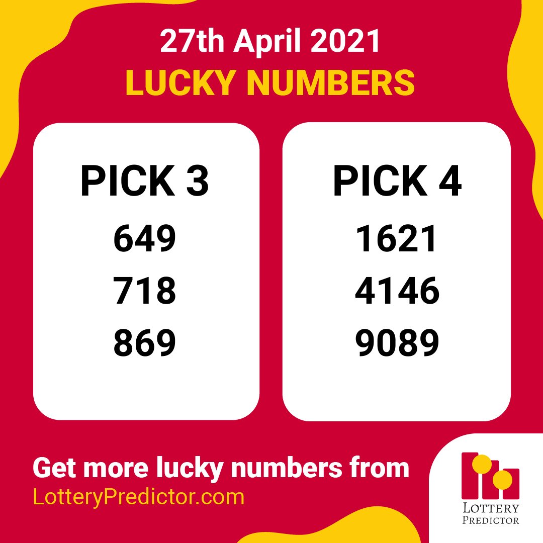 Birthday lottery numbers for Tuesday, 27th April 2021

#lottery #powerball #megamillions https://t.co/Z1hsOH9PKt