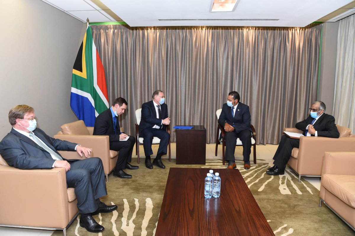 EmbassyofRussia's tweet photo. H.E. Mr.Oleg #Ozerov, Ambassador-at-large of the Russian Foreign Ministry &amp; Head of the Secretariat of the Russia-Africa Partnership Forum met with Deputy Minister of International Relations and Cooperation of South Africa H.E. Mr.Alvin #Botes
#RussiaSA 🇷🇺🇿🇦 https://t.co/oV6B4xMoQb