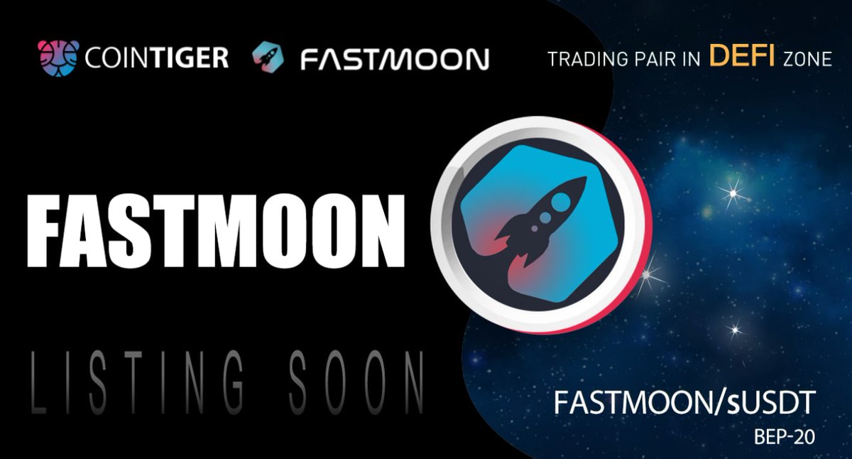 cinta6171's tweet image. 📣#CoinTigerNewListing

#FASTMOON/sUSDT will be available on #CoinTiger #DeFi 
#BNB #SAFEMOON #NFT