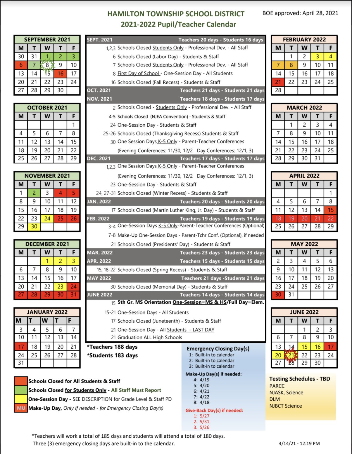 Wearehtsd On Twitter: "📣 Our Htsd 2021-2022 Pupil/Teacher Academic Calendar Has Been Approved🗓 ➡️ Please Retweet @Scottrrocco @Htsdsecondary @Oboylejf @Htsdcurriculum @Hamiltontwpnj @Htsd_Hr @Laurageltch #Htsd Https://T.co/Ntzcxz9Pvd" / Twitter