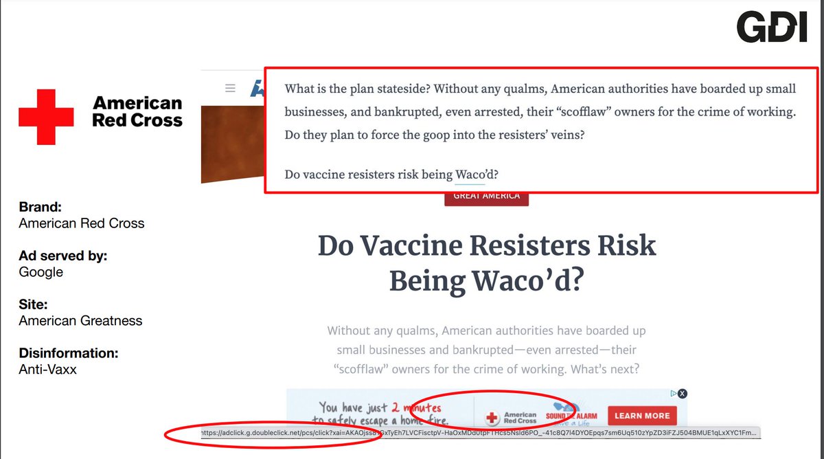 DisinfoIndex's tweet photo. Our study for #WorldImmunisationWeek shows how brands can inadvertently end up funding anti-vaxx disinformation. This harmful content puts public health at risk.
It also puts the brands at risk if they don't #CheckAdTech. Learn more: https://t.co/mBZir5mFOA #VaccinesWork https://t.co/dubXeufNJv