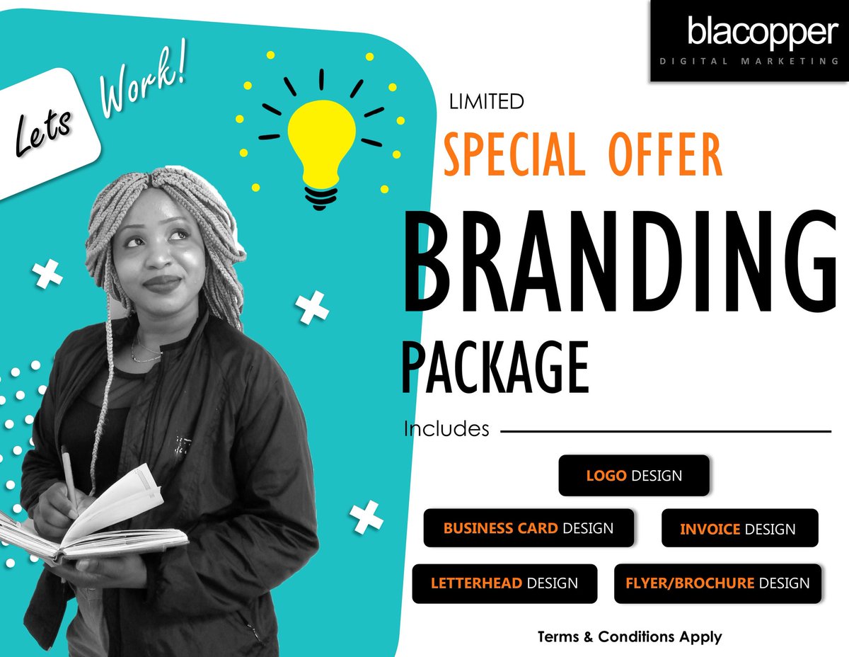 sumeya1203's tweet photo. Here's your chance to work with us!!!
And Yes you have read it right, A FREE Business Branding Package, with some pretty amazing stuff in it. - Hurry because it's a limited offer.......

 #blacopperdigital Inspiring ideas like never before!
#DigitalMarketing #branding #zedtwitter https://t.co/DVqZsBjrVR