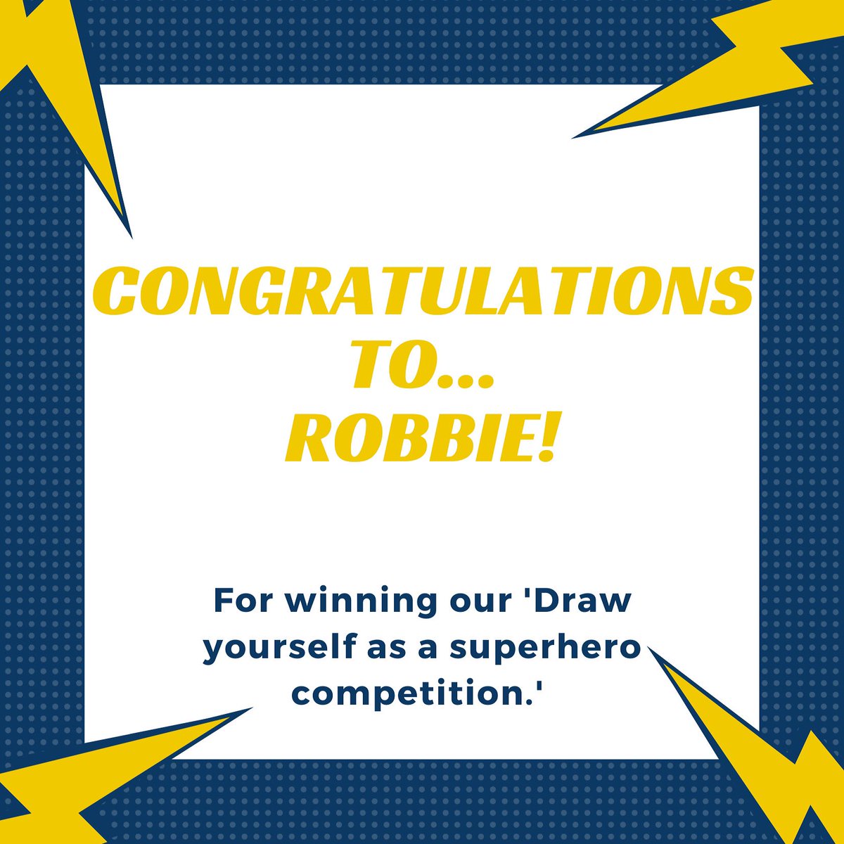 We’re so excited to announce that the winner of our ‘Draw yourself as a superhero competition’ is Robbie aged 8! 

We’ll be in touch with a signed copy of Princess Dangerous for you shortly!🦸🏻‍♀️💥