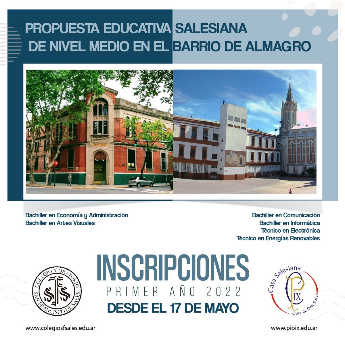 CasaPioIX's tweet photo. A partir del 17 de mayo comienza el proceso! #CasaPioIX #SanFra #1eraño2022 #Almagro #Salesianos https://t.co/MnMJVFLlZt