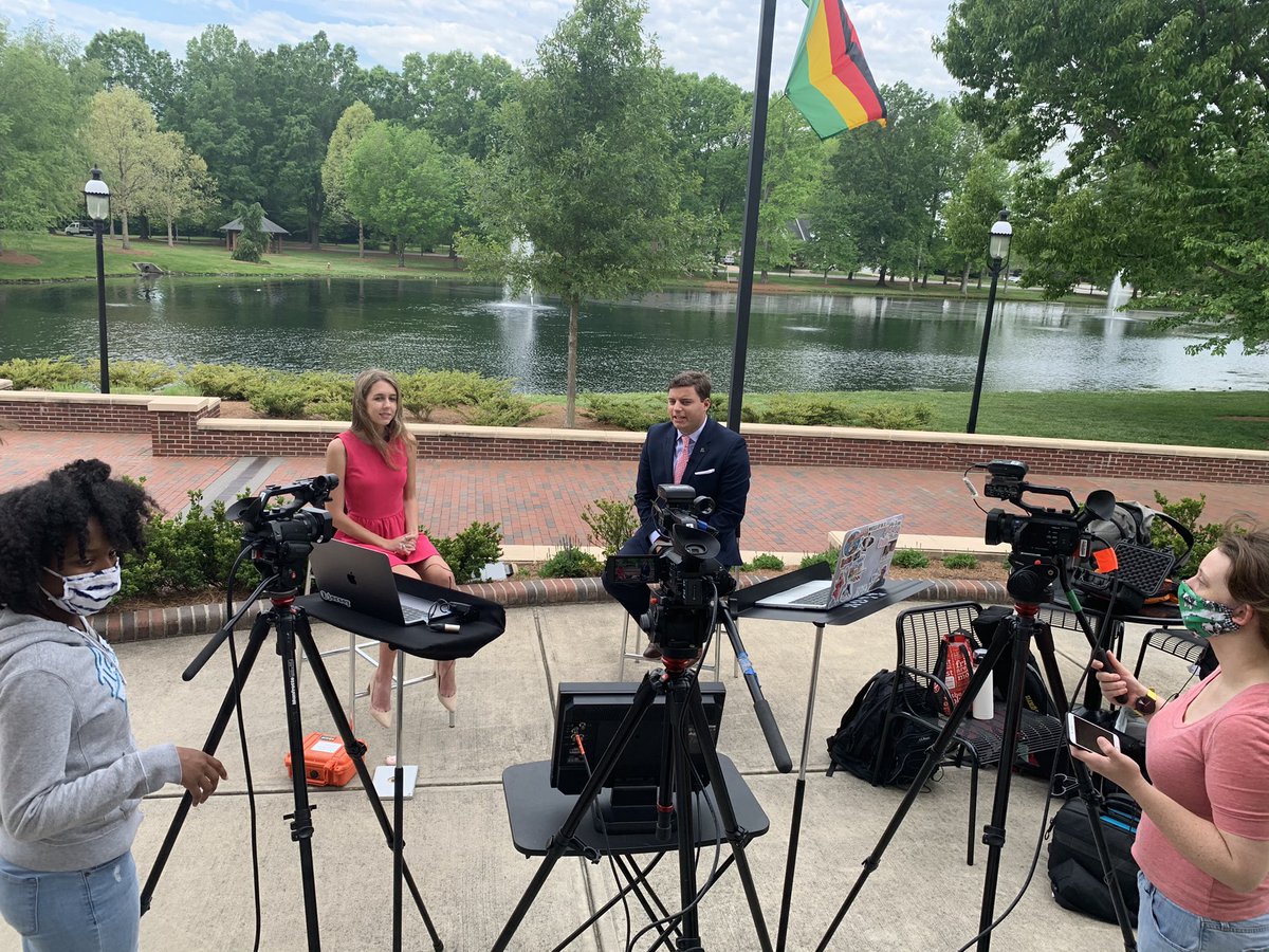 jbunder12's tweet image. ELN Morning live in front of Lake Mary Nell this morning. Shoutout to my boss @QuintinBrenner for the major assist with all the fiber routing back to our control rooms half a mile away in the @eloncomm building. #VideoEngineering