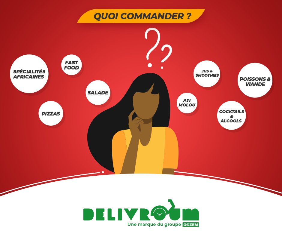 Sur Delivroum, tu as l'embarras du choix 😋 Que vas-tu commander aujourd'hui ? 🍔🍗 🍜 🥗 🍟 🍕 🥞 🍨 🥪 🍤

📲 bit.ly/VroumoApp 🔥