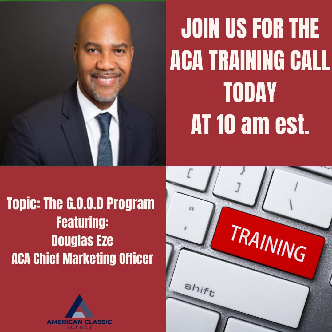 aclassicagency's tweet image. Join Us For The ACA Training Call at 10 am est.
Learn about the G.O.O.D Program.

#goodprogram #debtfree #training