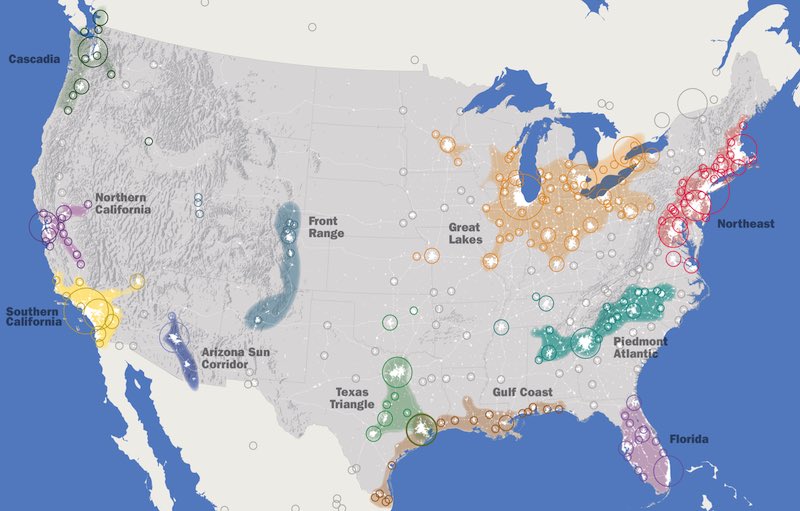 And when we look at a map the money is STILL coalescing in core cities, their surrounding edge cities + suburbs. This is going to keep both commercial and residential real estate competitive for the next few decades if projections hold.