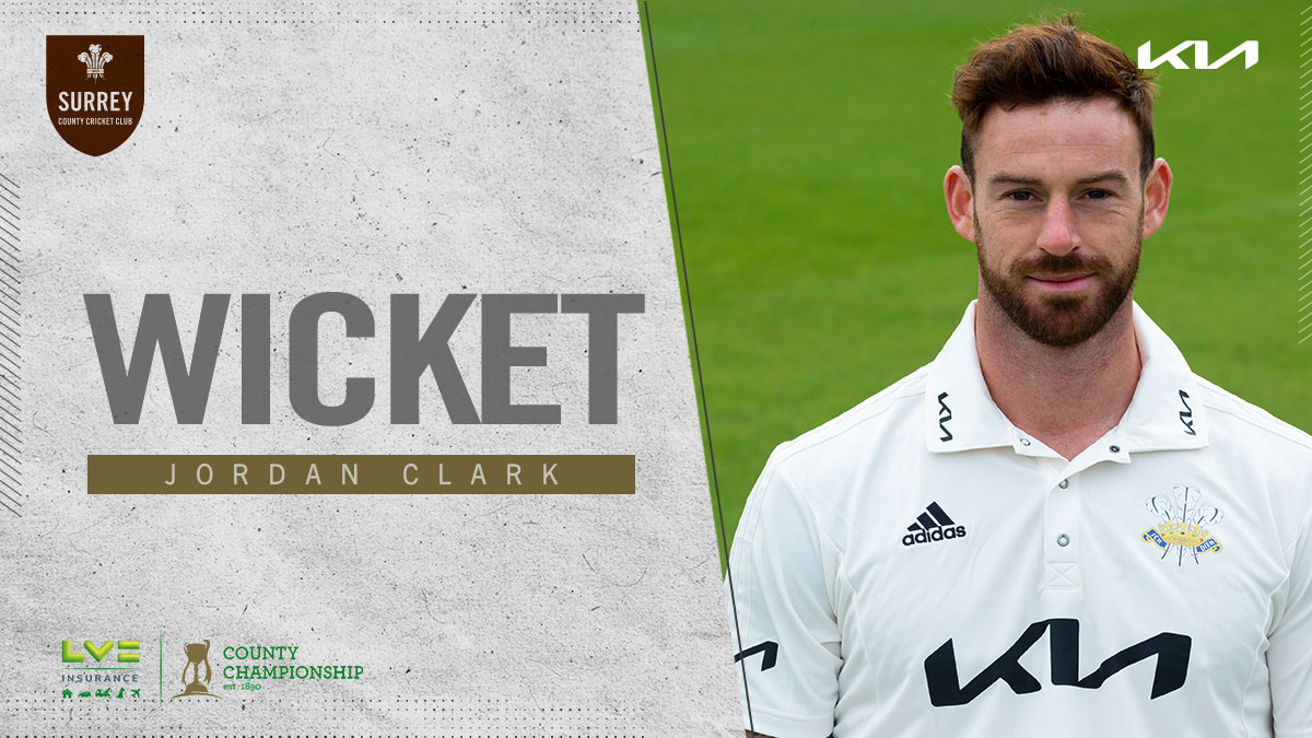 ☝ ALL OUT Clark finishes with career-best innings figures of 6/21 and Hampshire are 92 all out.
