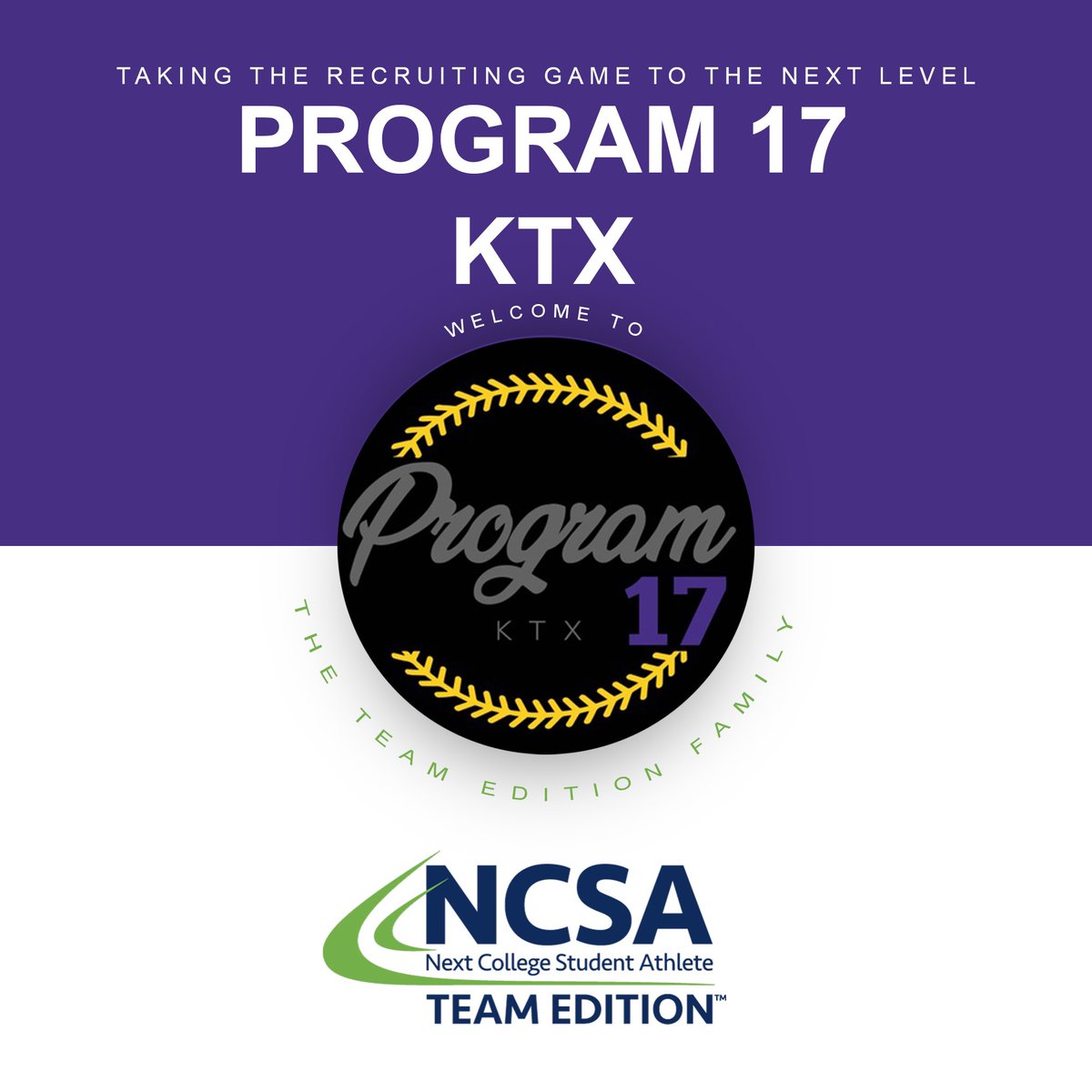 We are thrilled to announce our official recruiting partnership with <a href="/program_17/">Program 17</a> KTX!

Coach Christy Connor is among the best softball coaches in the country - with an extensive playing and coaching career, the athletes working with Program 17 are in great hands!