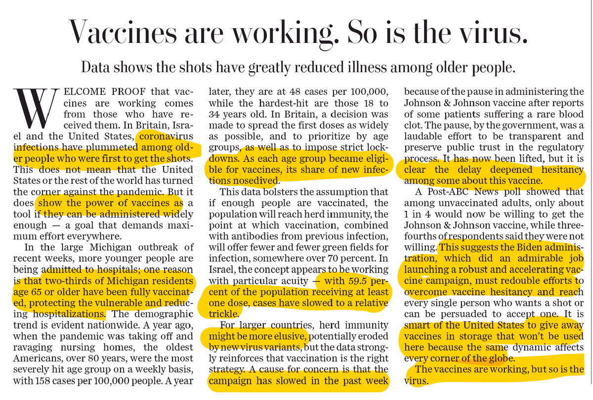True: "At 59.5% of the population [Israel] receiving at least 1 dose cases have slowed down to a relative trickle" 
We are currently at 43%.
We can do this.
