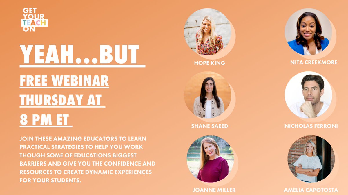 What would happen if you stopped making an excuse? Would you start living out your dream work and home life? 

We have the perfect tool to help! 

Join Hope King &amp; a team of educators TONIGHT at 8 pm ET

Register: event.webinarjam.com/register/3/33m…

#GetYourTeachOn 
<a href="/NicholasFerroni/">Nicholas Ferroni</a>