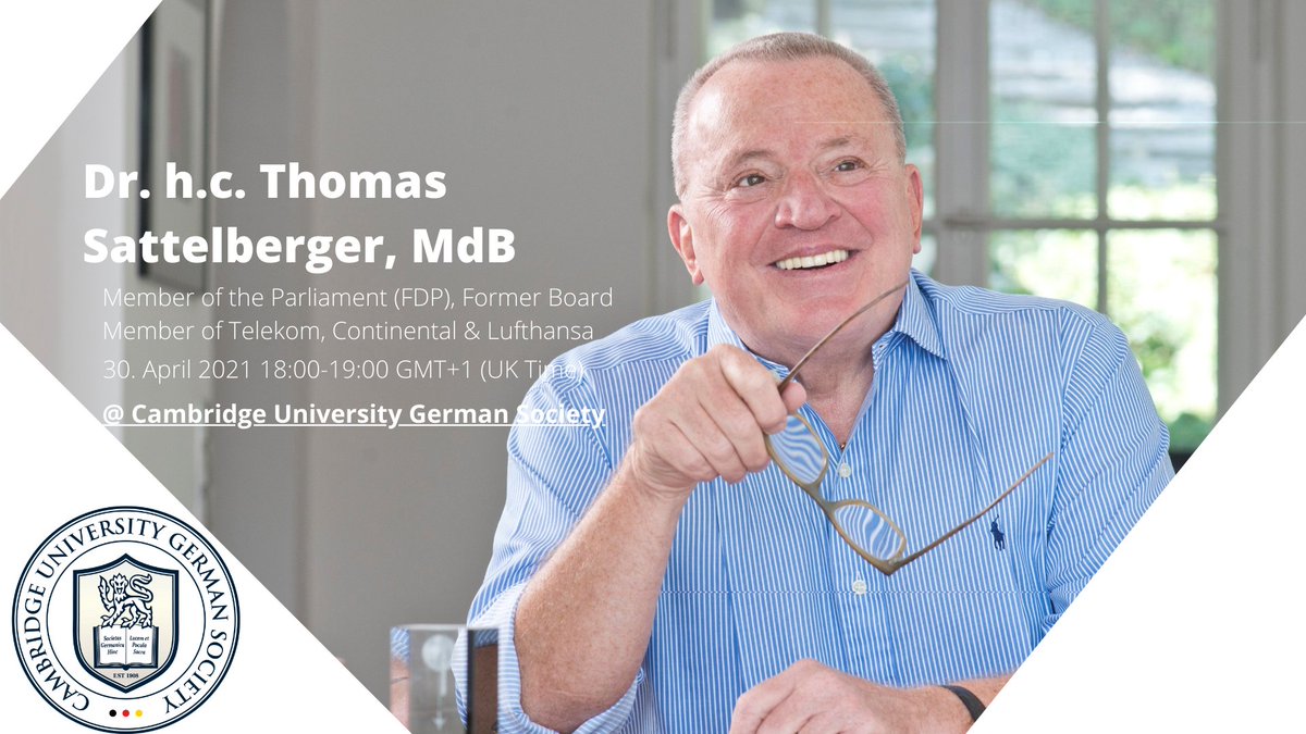 We are looking forward to welcome Dr. h.c. <a href="/th_sattelberger/">Thomas Sattelberger</a>, MdB, former board member of #Lufthansa, #Continental and #Telekom tomorrow evening 19:00 MESZ: fb.me/e/2lJOVR7PC  

He will speak about his leadership and management experience (1/2)