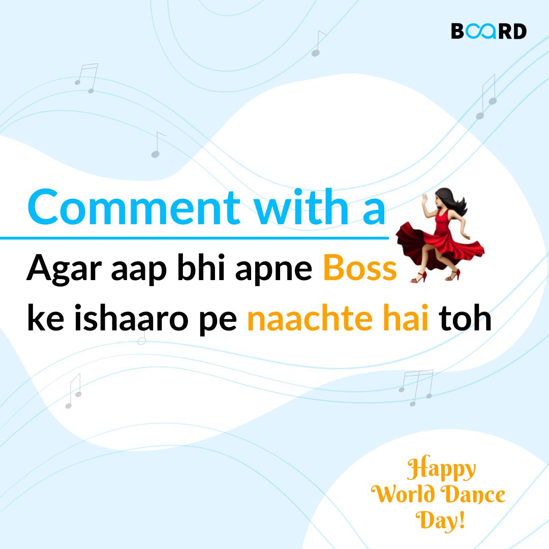 boardinfinity's tweet photo. Happy International Dance Day! Show us your moves in the comments below using emojis.

#danceday #dance #dance #internationaldanceday #justdance #igdancer #instadancer #dancedayeveryday #iworkout #dancers #workhardforyourgoals https://t.co/D6ermgKLNX