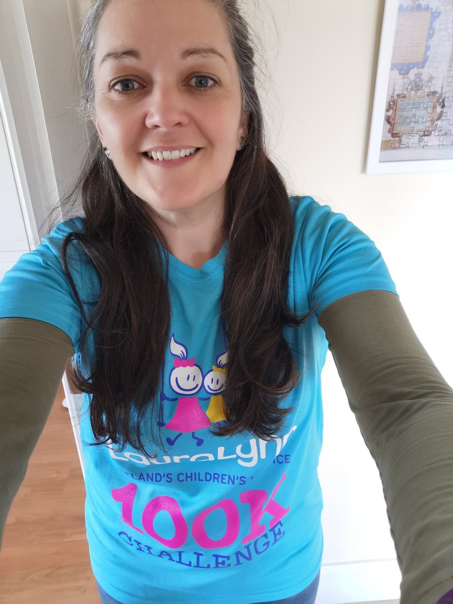 T-shirt has arrived 🥳 Looking forward to getting started on my 100k in May fundraiser!!! Thanks so much to everyone who has already donated! 🥳🎊🥰🎉 #100kInMay #LauraLynn #walking #fundraisingchallenge facebook.com/donate/5067579…