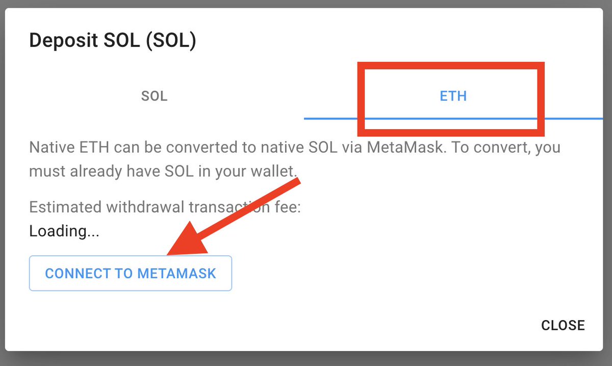 D. Click the "ETH" tab. And then click 'CONNECT TO METAMASK" and follow the prompts on MetaMask to connect your wallet4/10