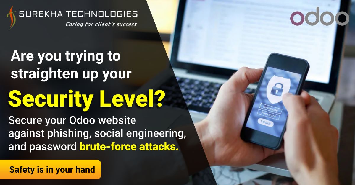 surekhatech's tweet photo. Get Stronger security for your Odoo Website. 2-Step Authentication can help keep bad guys out, even if they have your password. Get it now from Odoo Marketplace: https://t.co/WHmiL0PRga
#2FA #odoo #odoo13 #odoomarketplace #Authentication #Security #Login #Verification https://t.co/JbDgHCxEEE
