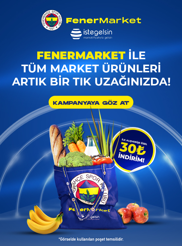 FenerMarket ile yapacağın 120 TL ve üzeri ilk alışverişine özel 30 TL indirim seni bekliyor!

🔗 bit.ly/3vx1DIv