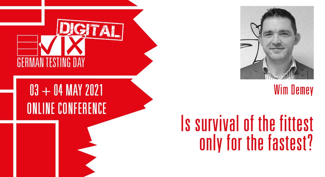 CTGEurope's tweet image. Join Wim Demey at the &apos;German Testing Day Digital&apos; on May 3rd at 10.35AM CET and learn why &apos;slow&apos; testing is still used and which survival techniques you need as a manual tester. Use discount code 20TESTDIGI_SPK for  20% saving.  bit.ly/3eHkz0p #germantesting