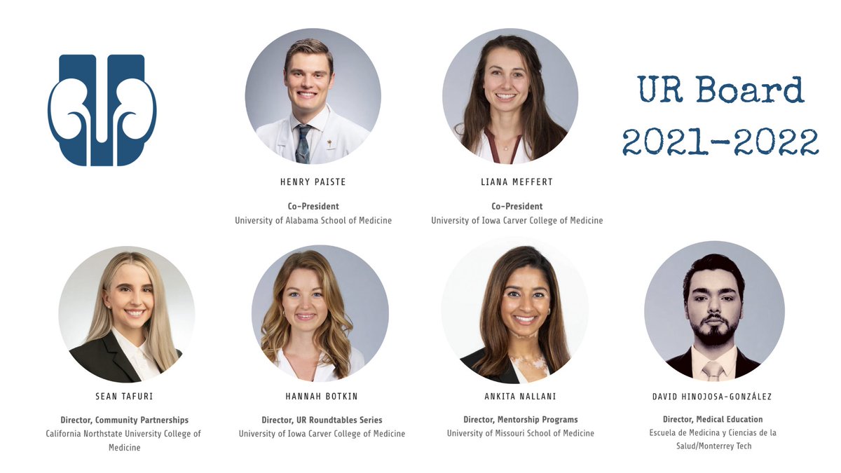 Excited to announce the new UroResidency Leadership Board for 2021-2022!

As always, thank you to the amazing virtual Urology community for all the support🎉