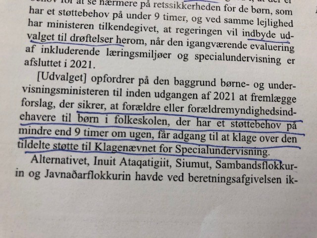 Endelig! I dag er der taget et skridt mod bedre retssikkerhed. Et politisk flertal bakker nu op om Enhedslistens forslag om, at forældre skal have klageadgang over manglende støtte, selvom støttebehovet er under 9 timer. (Beretning til B 39) #dkpol #skolechat #enmillionstemmer