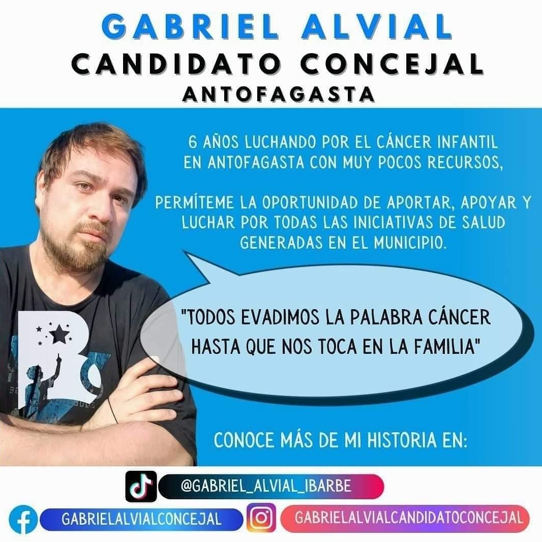 Amigas (os) voy como candidato a concejal por Antofagasta mi campaña es súper austera (pobre) porque en realidad entre gastar en publicarme en una gigantografias o flyer prefiero destinar recursos a la Fundación que presido.