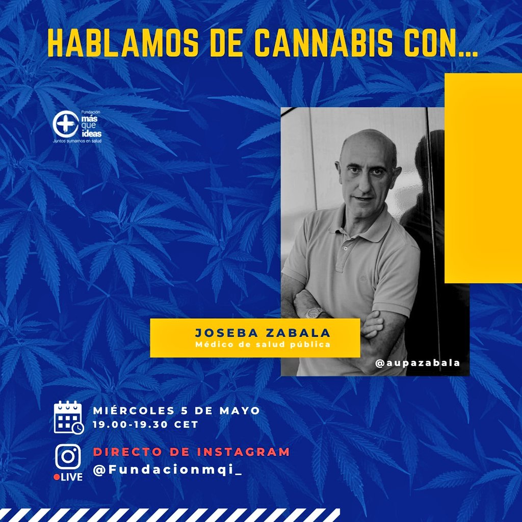 evictproject's tweet image. 🔊No te pierdas la propuesta de @FundacionMQI 

➡️Hablamos de cannabis con @aupazabala  en directo en Instagram

📅 5 de mayo
⌚19:00 a 19:30

cc: @CNPT_E @evictproject @PNSDgob