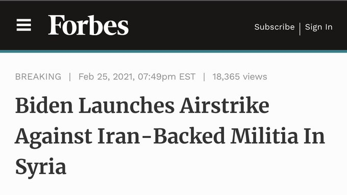 The same day he falsely claimed the rules blocked $15/hr, Biden didn't let the Constitution stop his bombing Syria w/o congressional authorization - an impeachable offense in his words.This + sanctions also hurt chances of saving the Iran Deal he broke his pledge to rejoin. 32/