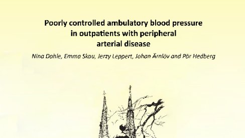 #LatestArticle published in <a href="/UpsJMedSci/">Upsala Journal of Medical Sciences</a>: Poorly controlled ambulatory blood pressure in outpatients with peripheral arterial disease | by Nina Dahle et al. doi.org/10.48101/ujms.… #openaccess