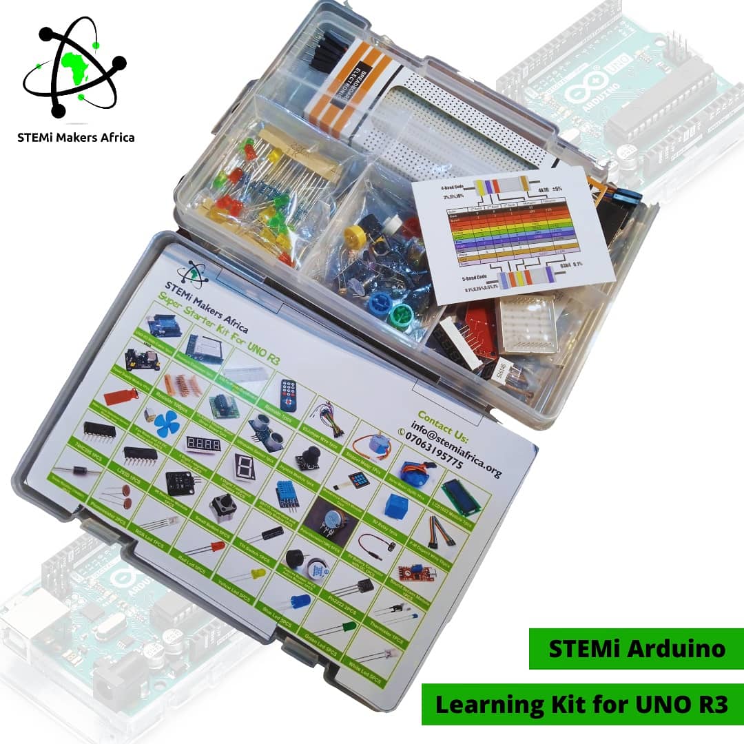 STEMiAfrica's tweet photo. We are proud to launch our STEMi #Arduino Learning Kit with #UNO3.
With our STEMi Arduino Kit:-
📌 You will be able to build 40 projects using components that lets you control the physical works through different kind of sensors, and actuators.
#STEMEducation #STEM https://t.co/EzMGQkXHAn