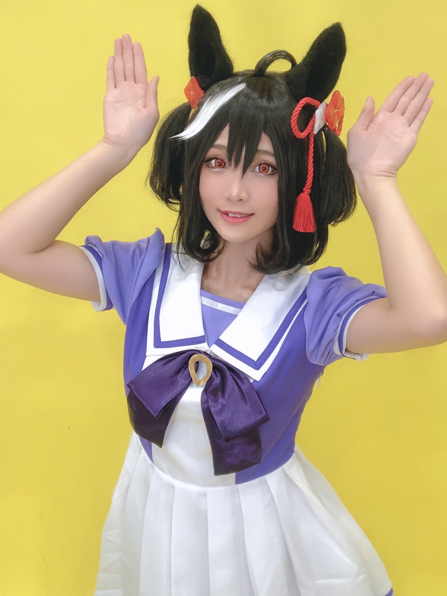 67%OFF!】 ウマ娘 キタサンブラック ウィッグ 髪飾り付き nuseluj.com