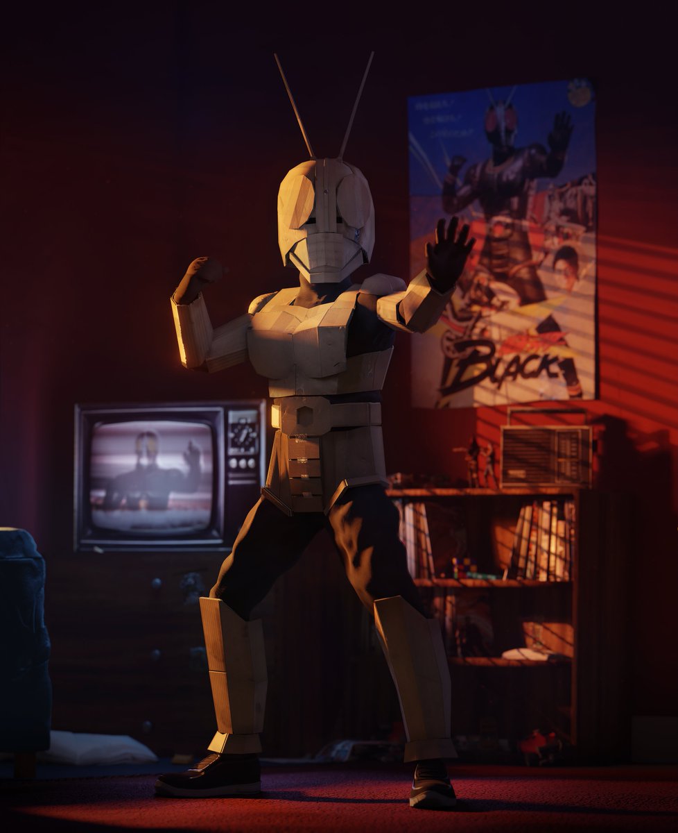 morianimation1's tweet image. Kardboard Kamen! Fun project for #CreateWithClint&apos;s weekly challenge theme: cardboard.