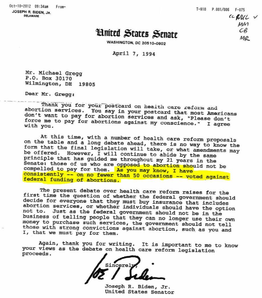 Biden vowed to repeal the anti-choice Hyde Amendment, which he'd previously voted for 50+ times.But since his inauguration, Biden has put religion over reproductive rights, refusing to even say the word "abortion." 38/