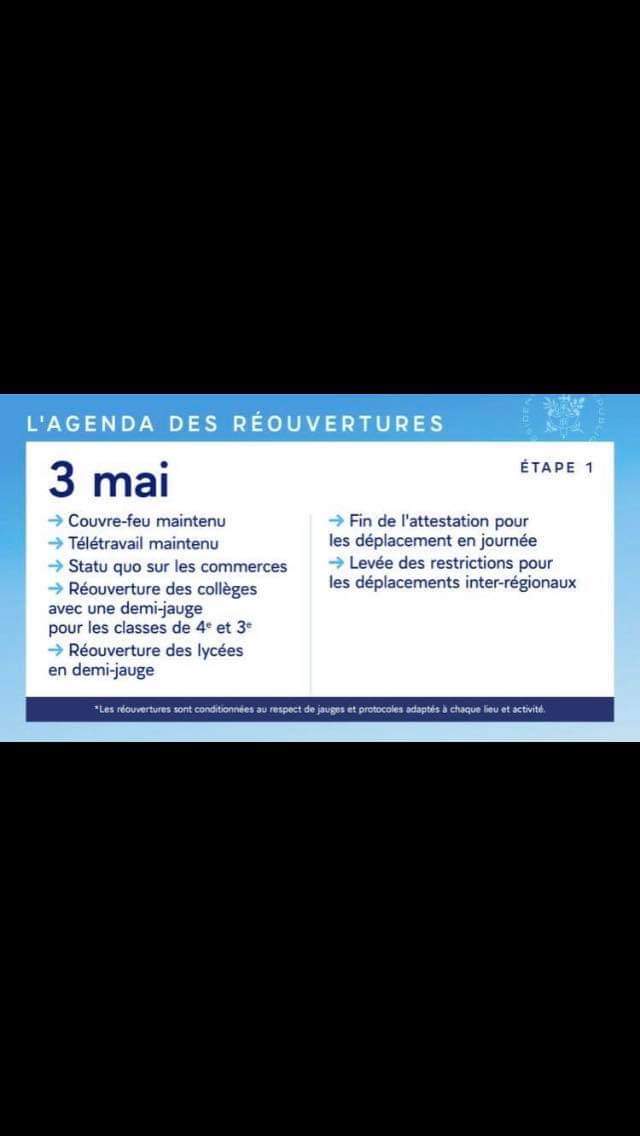 giseletaelemans's tweet photo. On y croit 🤞
Si cet agenda des réouvertures peut être respecté il nous ouvre des perspectives d'évolution non négligeables 

Avec un petit de rigueur, de respect et d'autodiscipline tout est possible!
Soyons solidaire!

#déconfinement #covid #solidarité https://t.co/0bUxmyNync