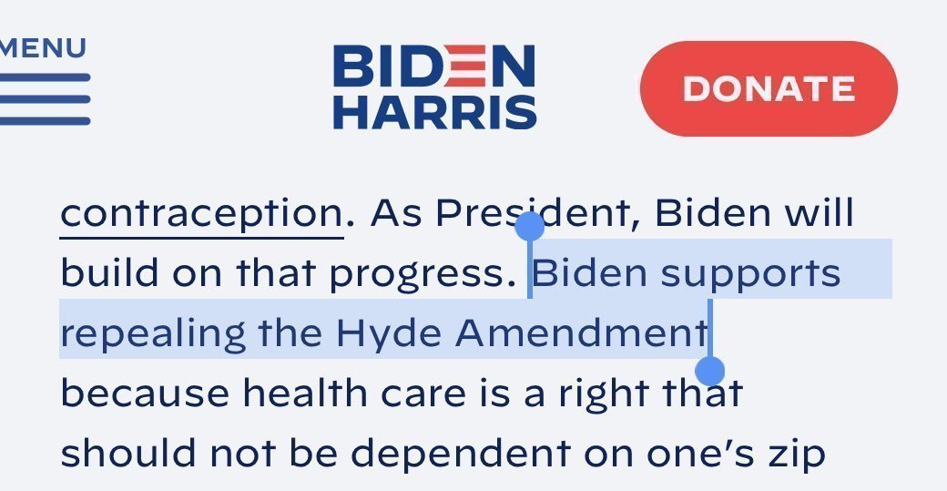 Biden vowed to repeal the anti-choice Hyde Amendment, which he'd previously voted for 50+ times.But since his inauguration, Biden has put religion over reproductive rights, refusing to even say the word "abortion." 38/