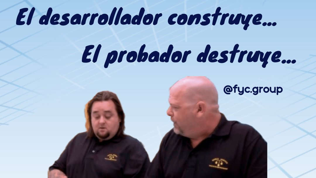 fycgroup's tweet image. 🐞No te pierdas nuestros #FYCTestingTips🐞
🔎El desarrollador construye...El probador destruye...🤔 📝¿Será cierto?🧐
Míralo aquí bit.ly/3vuwkOF

#SoftwareTesters #PruebasdeSoftware #DesarrollodeSistemas #ISTQB #CalidaddeSoftware #TestingTips #QATesters #SerTesteresCool