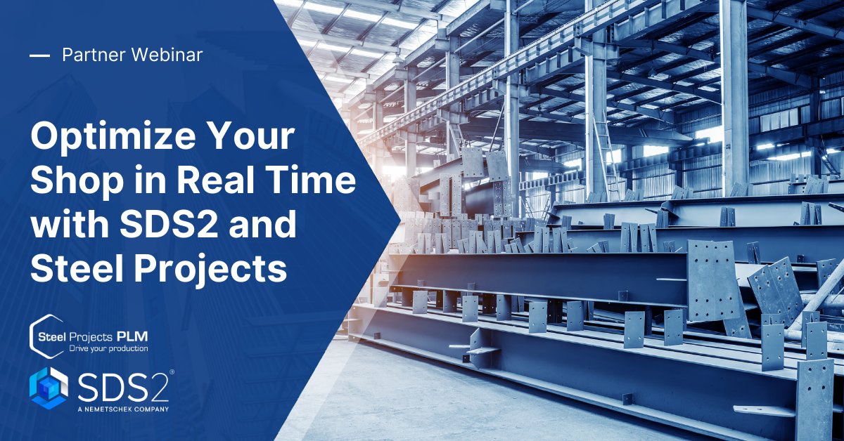 SDS2_Software's tweet image. If you weren't able to join our webinar with @steelprojects yesterday, you can find the on-demand webinar on our website. Learn more about how you can optimize your shop efficiency with our latest software integration! bit.ly/3xvqyy6

#sds2 #sds2partners #steelprojects