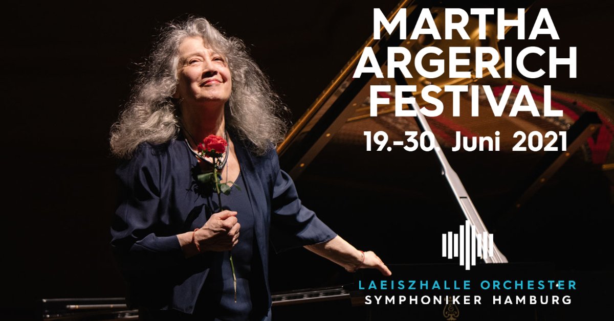 HH_Symphoniker's tweet photo. Symphoniker Hamburg proudly present the Martha Argerich Festival 2021! With Martha Argerich, Cecilia Bartoli, Daniel Barenboim, Anne-Sophie Mutter, Maria João Pires, Mischa Maisky, Renaud Capuçon, Gidon Kremer ... https://t.co/Ozmfz1mEm0 https://t.co/m7k36UolX3
