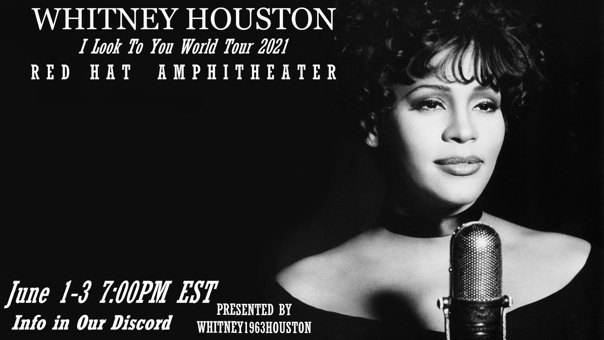 RHARBLX's tweet photo. Coming to the Amphitheater, Whitney Houston!
June 1,2, and 3. All at 7:00PM EST
More information on our Discord server. https://t.co/7NvtSQKByT