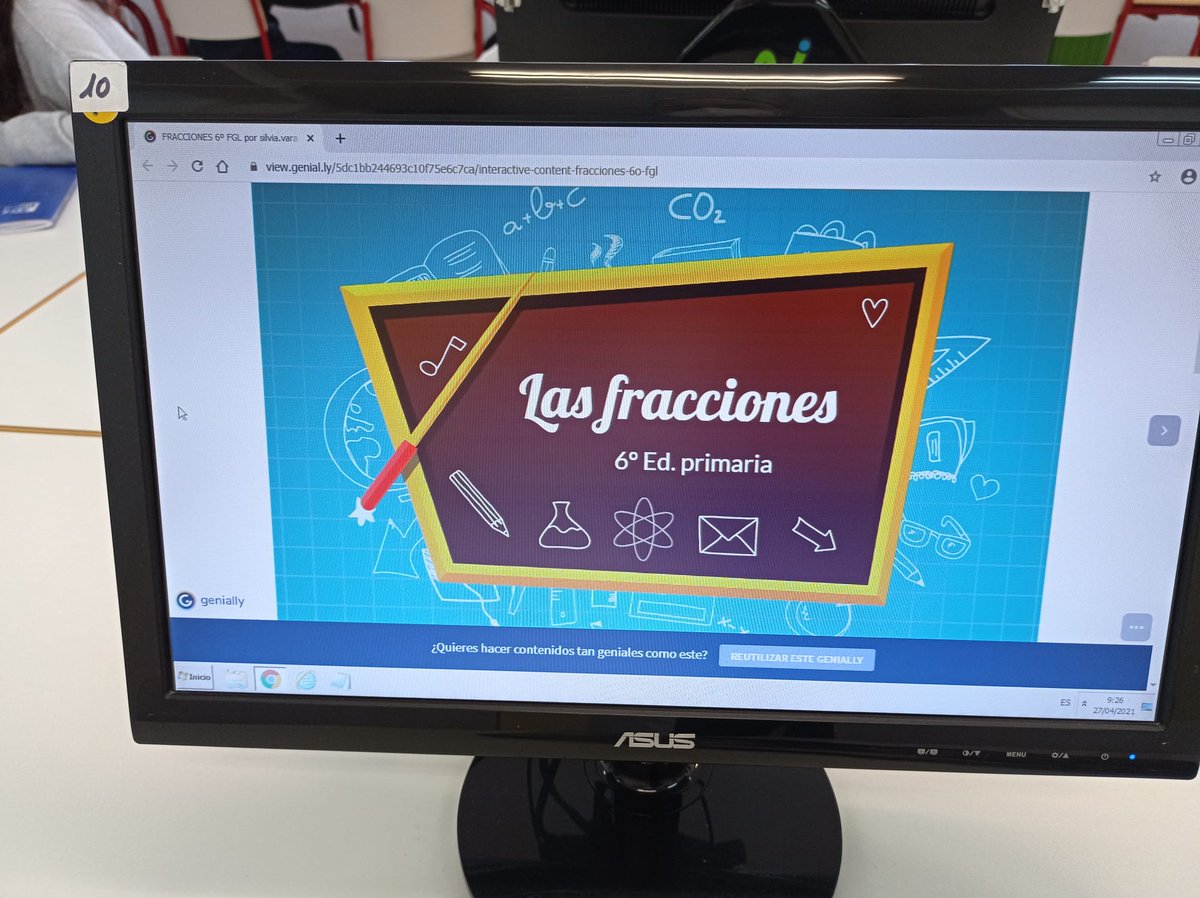 CEBIP_FGL's tweet photo. 📢¿Y si nos trasladamos al aula de informática para dar matemáticas?
El tema de fracciones lo vamos a trabajar con medios digitales aprovechando recursos y juegos muy variados.🔝➡️ Se unen de nuevo la competencia matemática y la digital.🖱️⌨️🖥️📝
#competenciadigital #Educacion https://t.co/2B0lcIBnqz