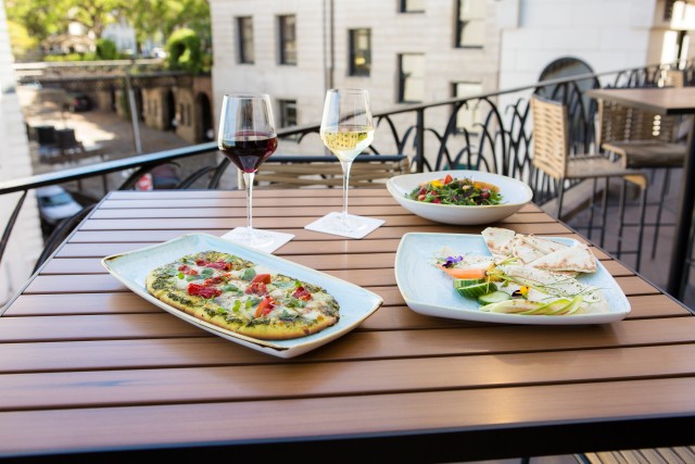 Enjoy the Southern spring weather with dinner and drinks at Moss + Oak.