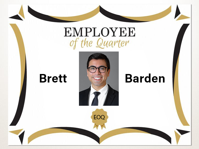 TheRMHGroup's tweet photo. Congratulations to RMH marketing specialist Brett Barden for winning the RMH Employee of the Quarter Award for the first quarter of 2021. Way to go, Brett! #rmhgroup https://t.co/zLd0bsUJPB