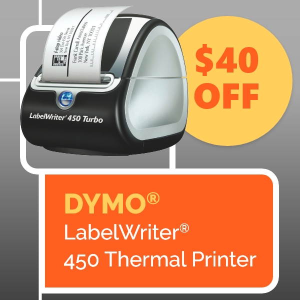 TigerOfficePlus's tweet photo. With the ability to print up to 71 labels per minute, this #DYMO® #LabelWriter® label printer is all you'll need! Print directly from Microsoft Word®, Excel®, Outlook®, Mac Address Book and more. SAVE NOW! Order item # DYM05658 https://t.co/mtXSkni2fc