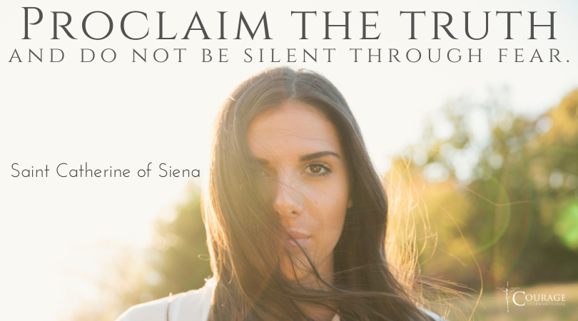 RCCourage's tweet photo. Speaking the truth can be frightening. The good news is that God does not leave us empty handed when He asks us to do something. Learn to be attuned to the Holy Spirit, Who will direct you when to speak, and when you listen. 

#StCatherineOfSiena #Courage #CatholicTwitter https://t.co/VcbcillgVa