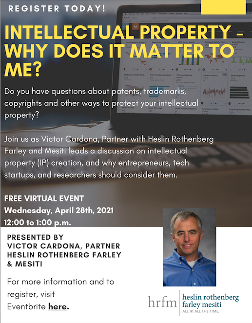 Innovate518's tweet photo. If you missed our IP webinar yesterday with Victor Cardona from @HRFMLaw you can re-watch it now.

Victor discussed everything you need to know about #trademarks, #copyrights and other ways to protect your #intellectualproperty! 

➡️https://t.co/G9xi07NXYI https://t.co/IivEZy0wEs